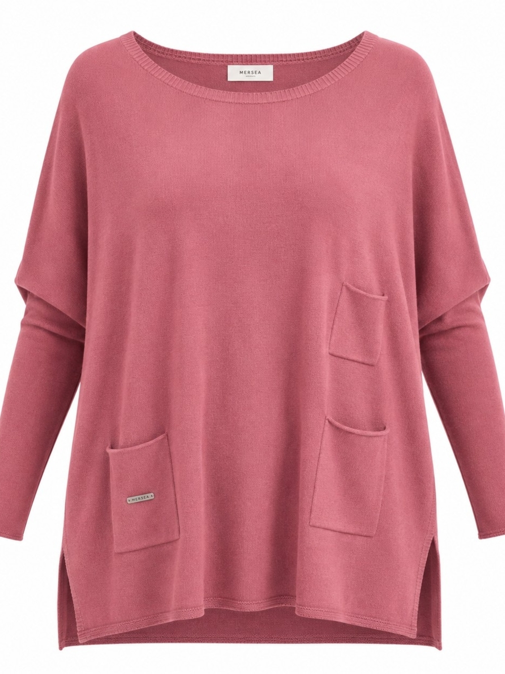 MERSEA | Catalina Crew Neck Travel Sweater Burnt Rose Oversized Relaxed | OS
